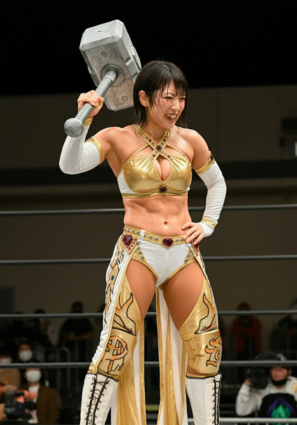 女子プロレスラー、ハンマー