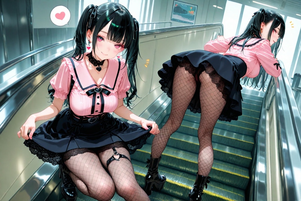 地雷系パンチラ女の子