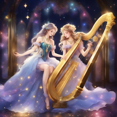 💓美しい音色のハープを奏でる女神たち