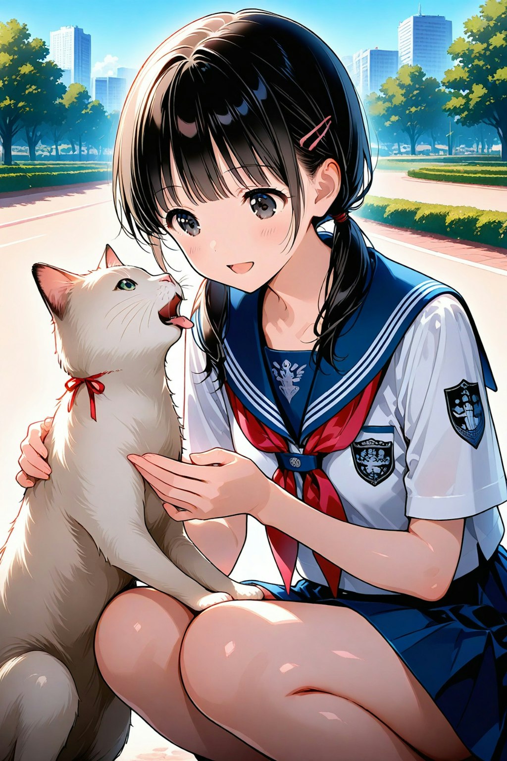 猫🐈と次女ちゃん🌕✨