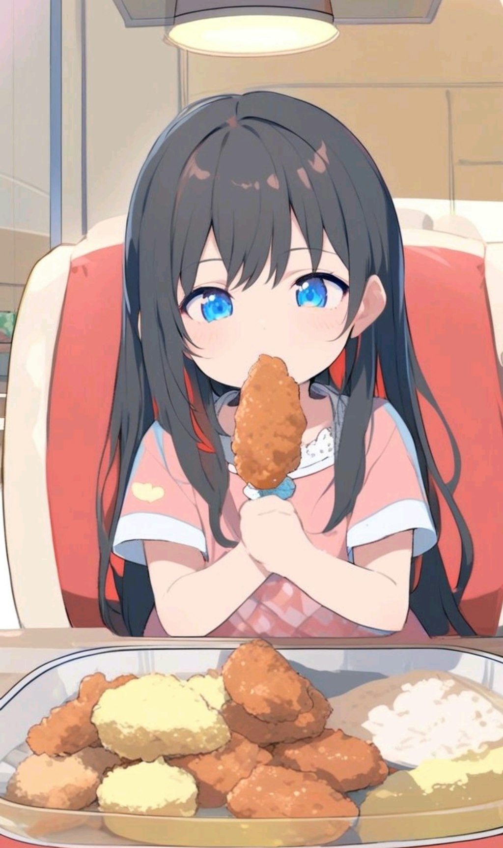 つまみ食いしてる小さな女の子