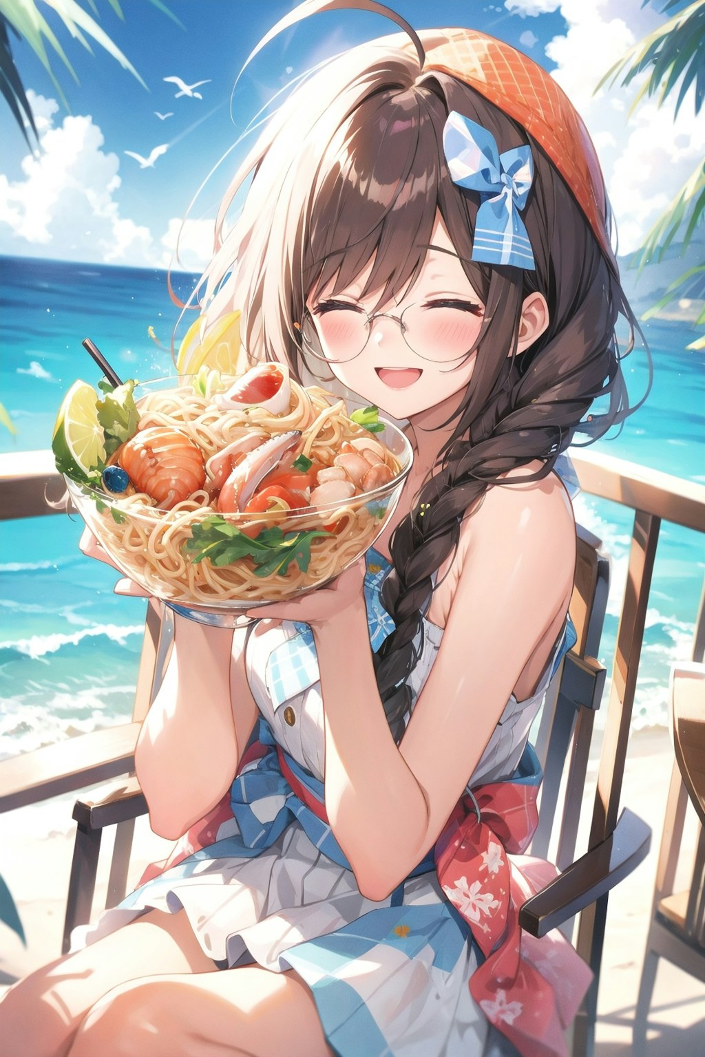 すみかちゃんと海の見えるレストランと海鮮麺