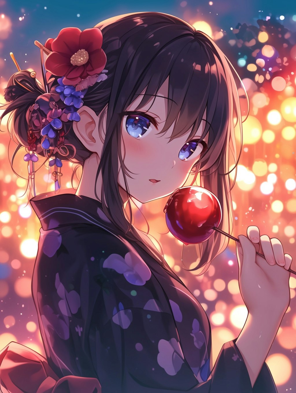 夏祭りと女の子