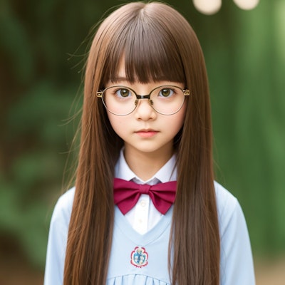 眼鏡少女。