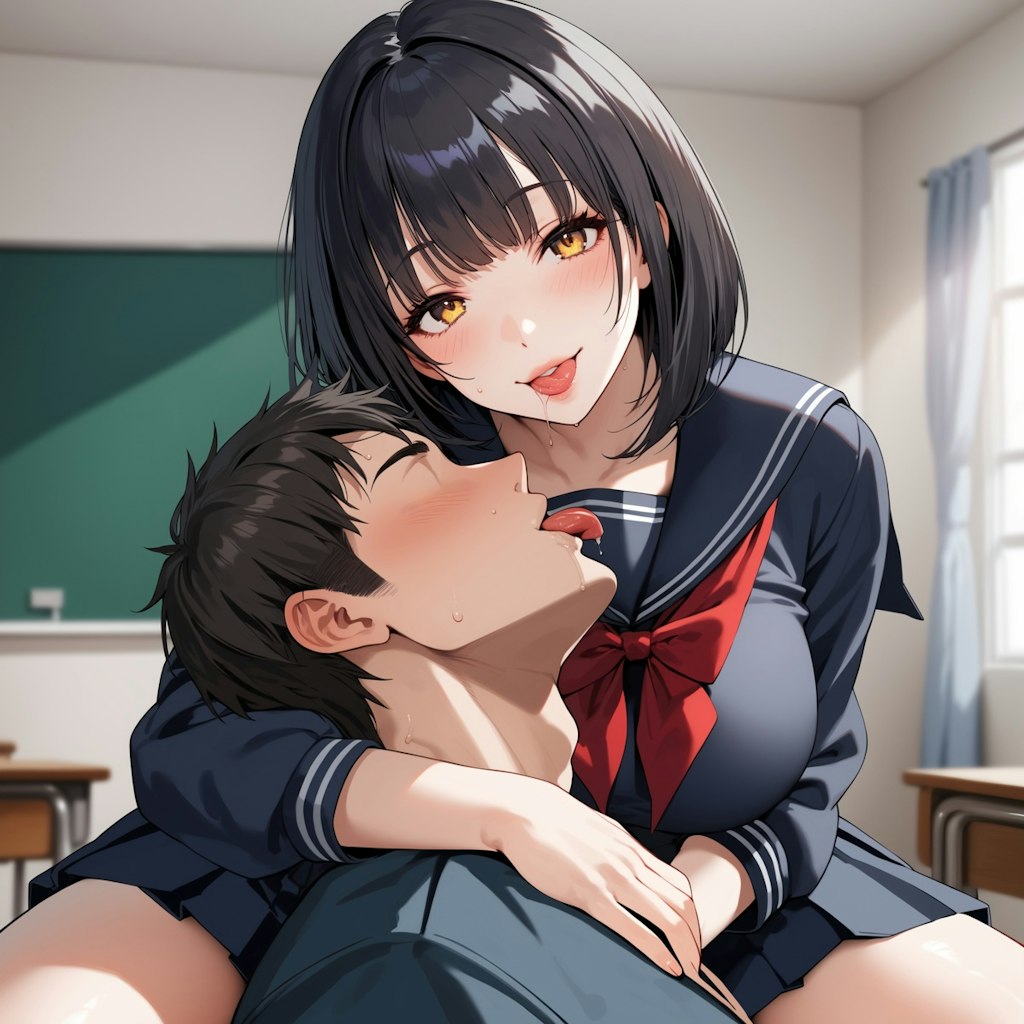 キスする南條美咲