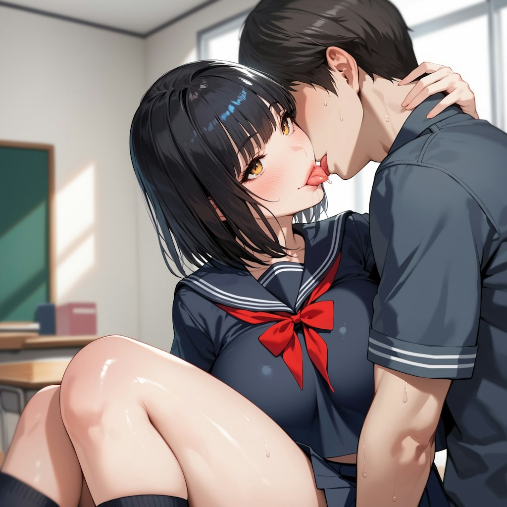 キスする南條美咲