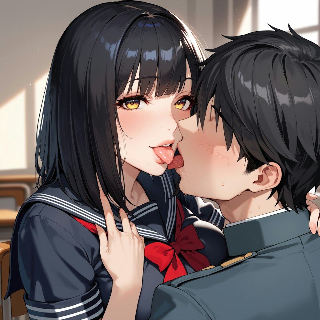 キスする南條美咲