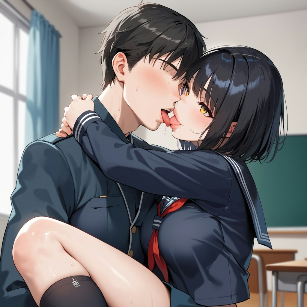 キスする南條美咲