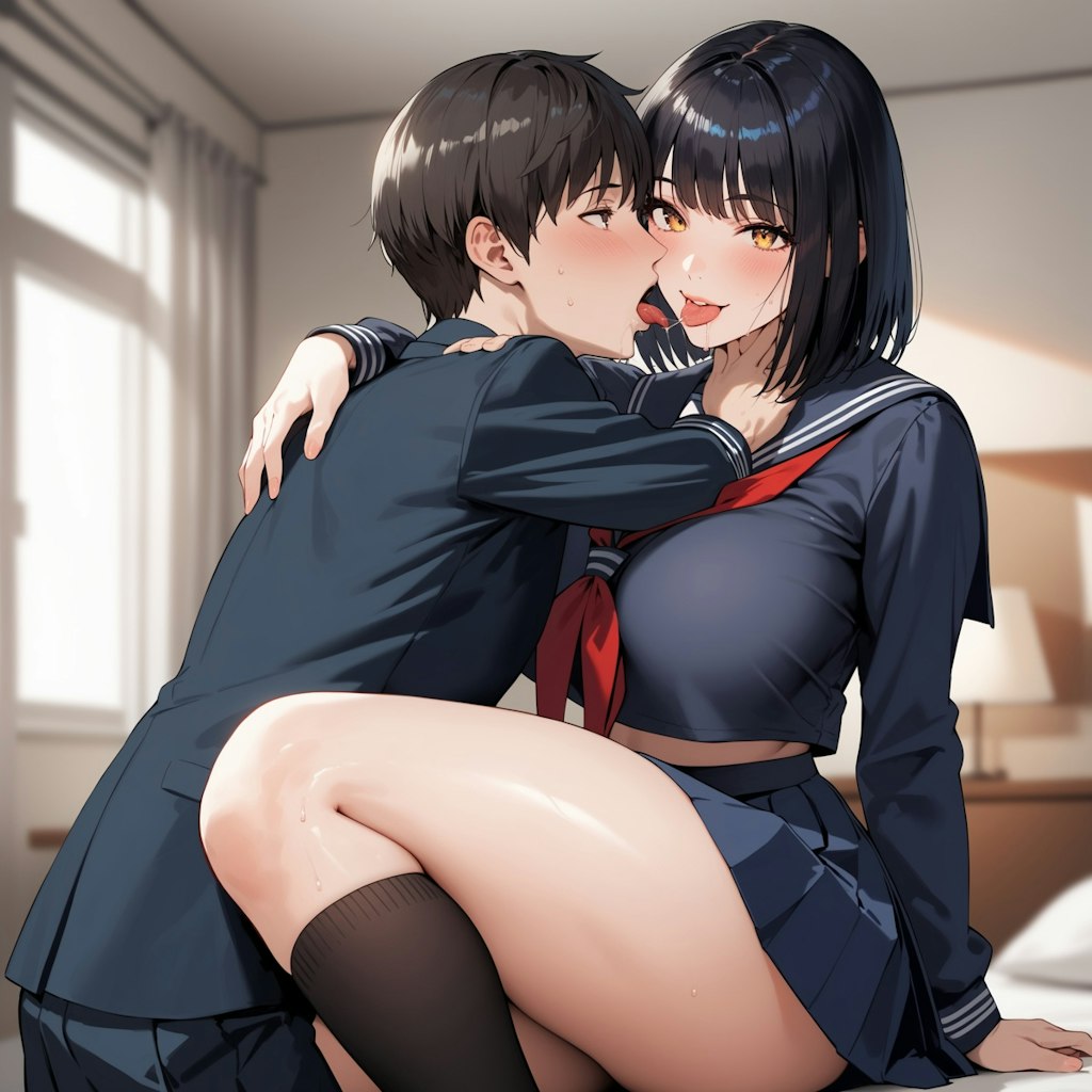 キスする南條美咲