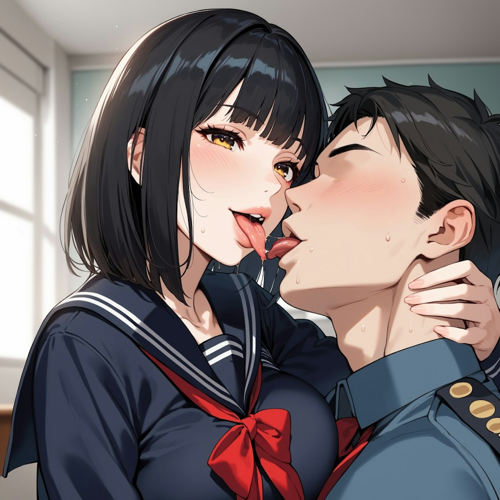 キスする南條美咲