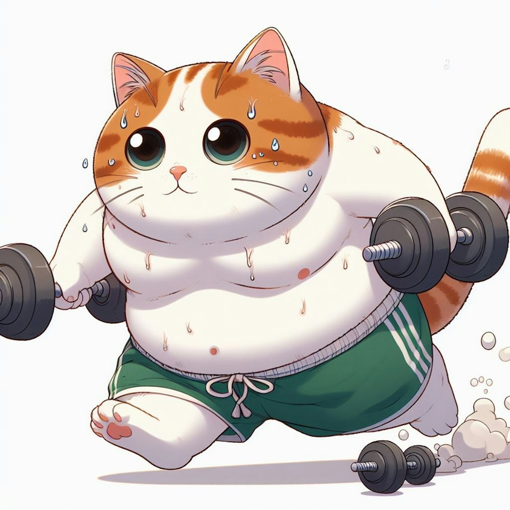 デブ猫　減量トレーニング