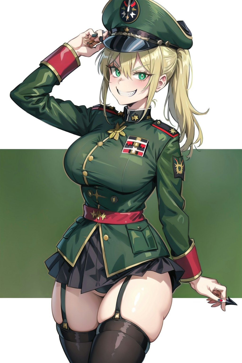 装甲の厚い女軍人