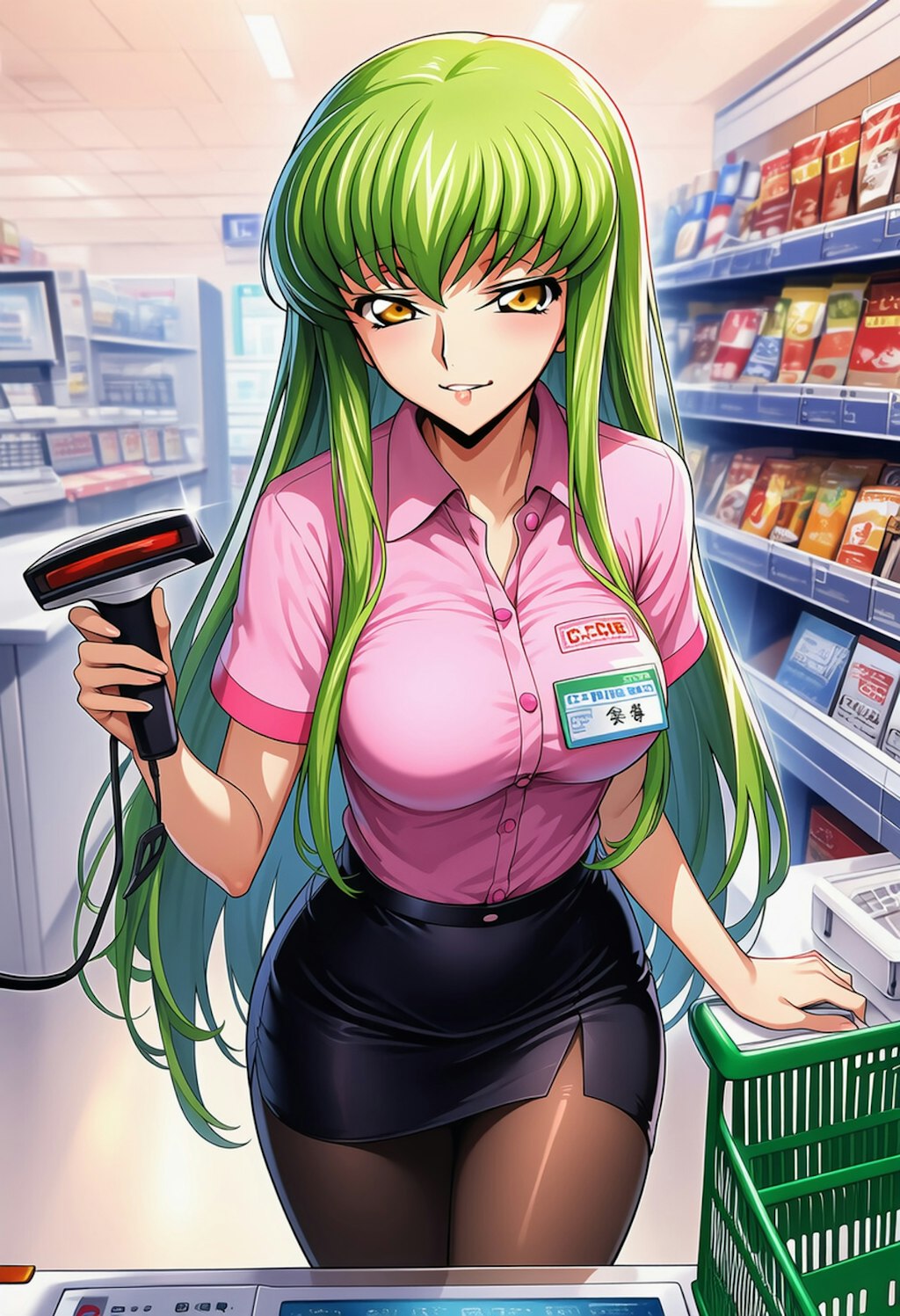 スーパーのレジ係