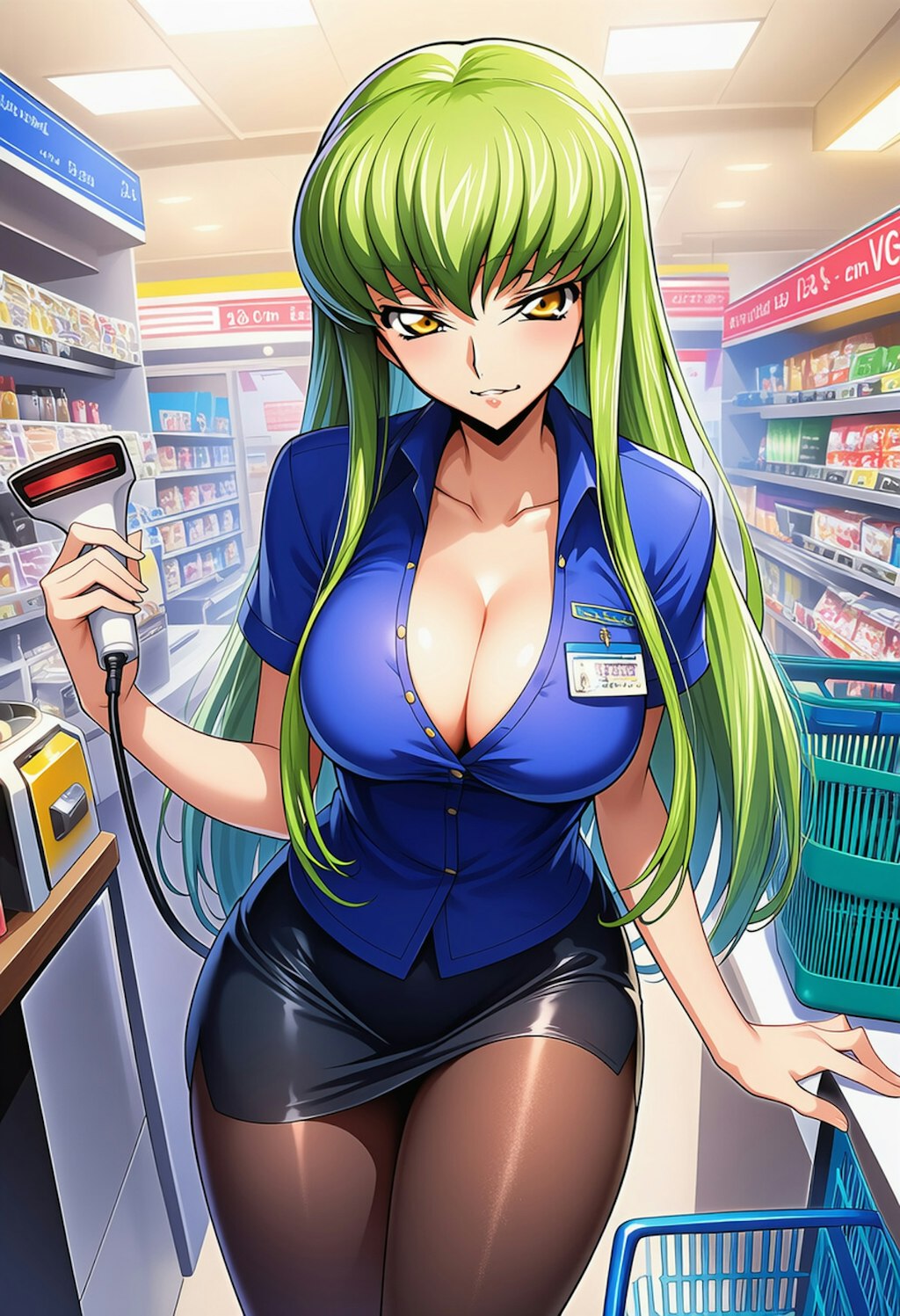スーパーのレジ係