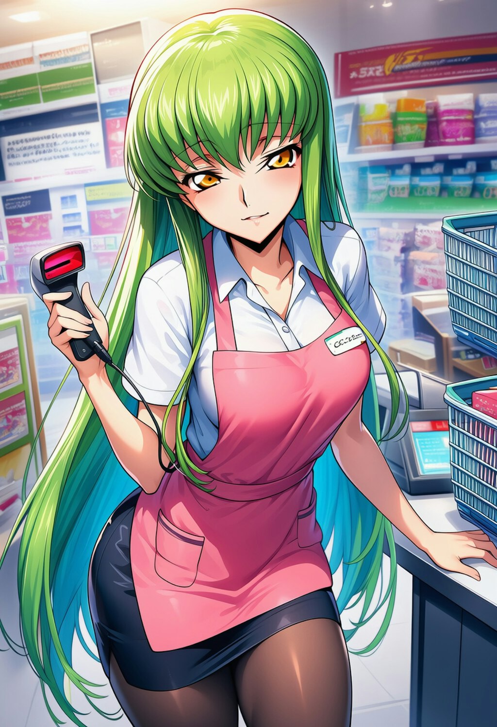 スーパーのレジ係