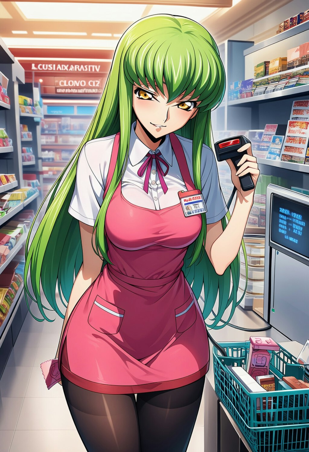 スーパーのレジ係