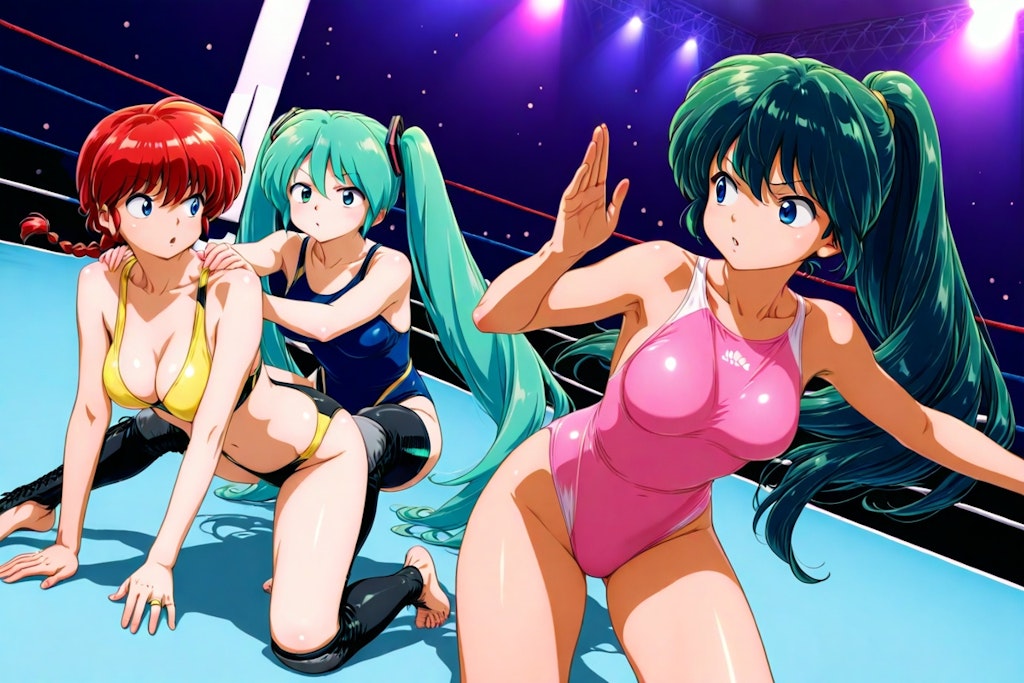 早乙女らんまVS初音ミクに冥王せつな乱入！