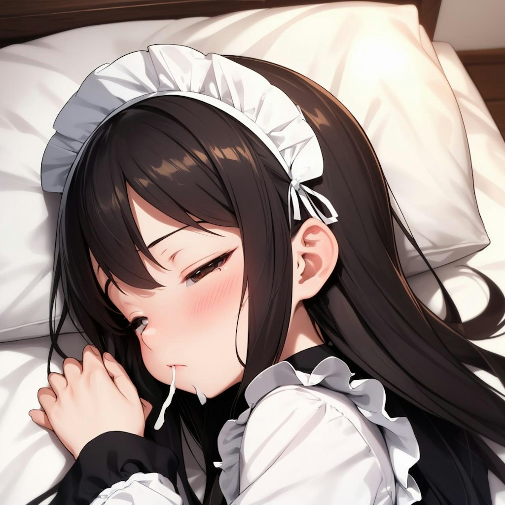 眠ったメイドが可愛かったのでたまらず口に出した