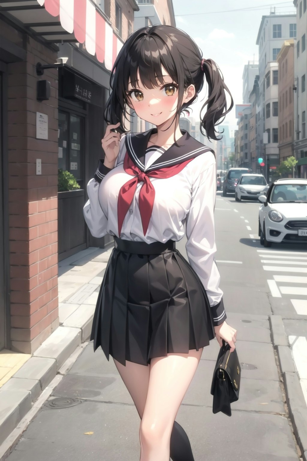 V4B黒髪ツインテ