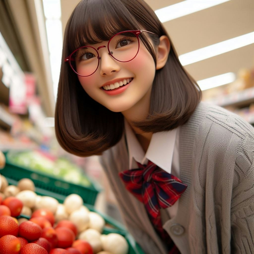 眼鏡女子 楓のお買い物