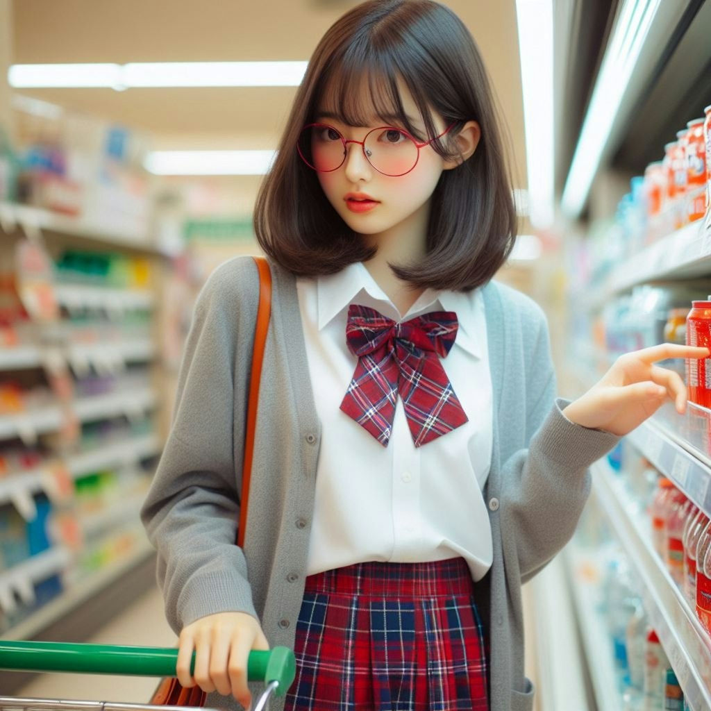 眼鏡女子 楓のお買い物