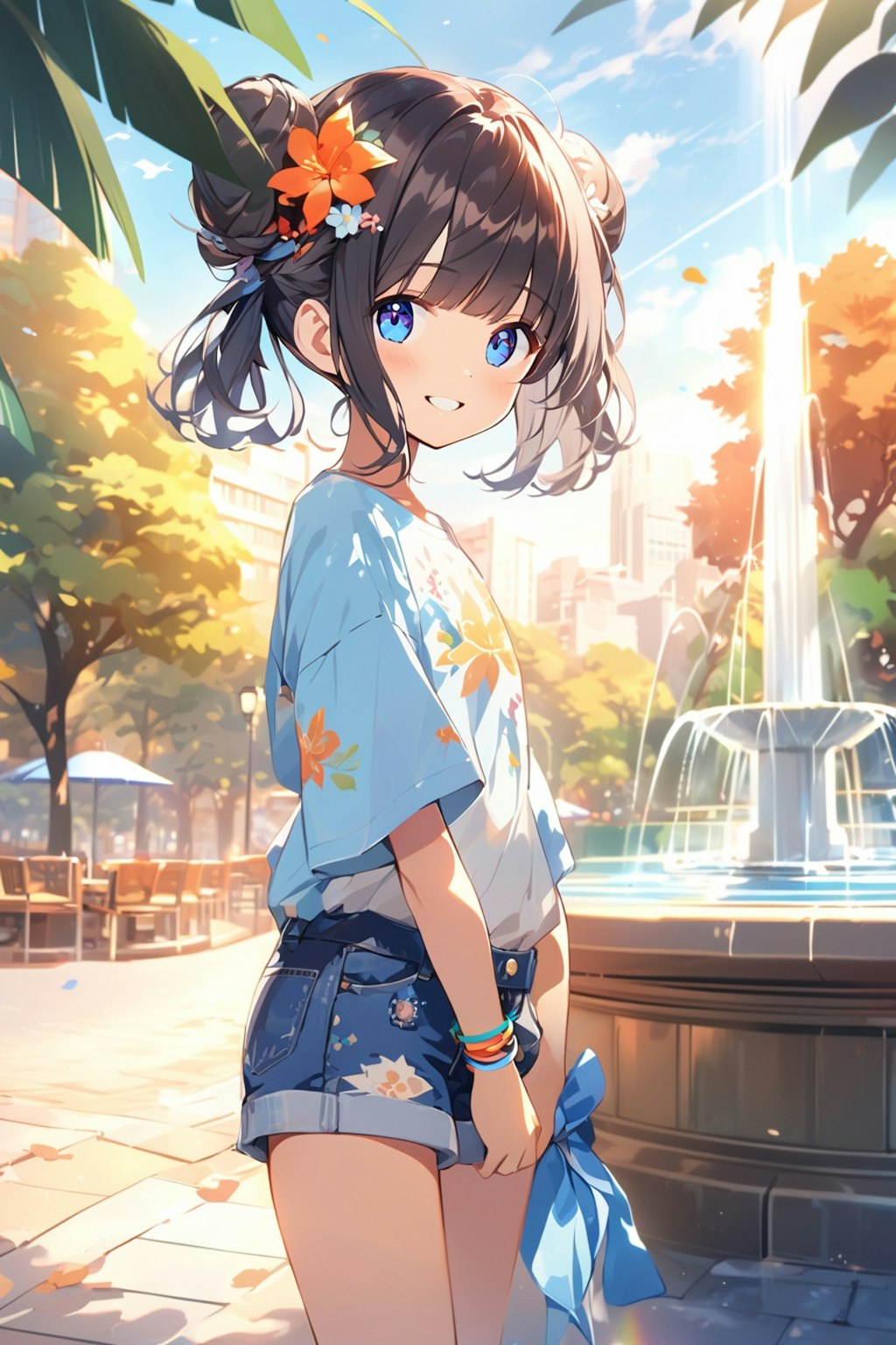 おだんごちゃん🍡と噴水⛲前で待ち合わせ🥰✨