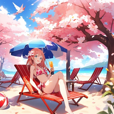 桜の妖精。なんで急に夏みたいになってるの？