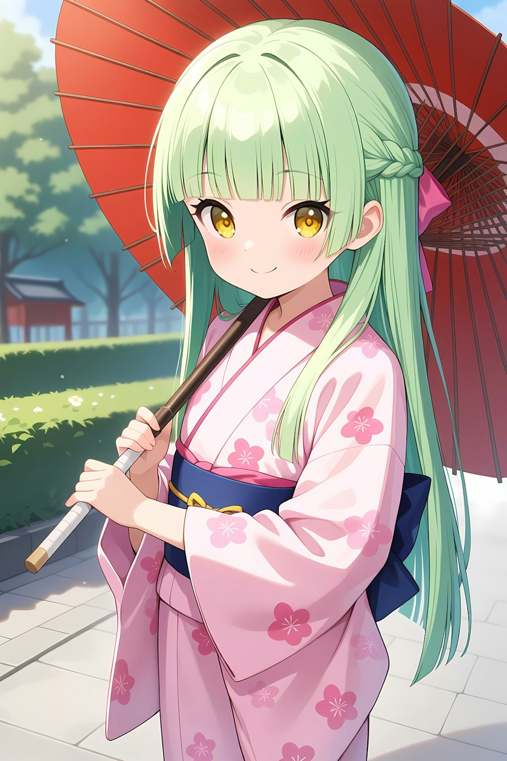 浴衣と蛇の目