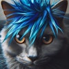 青い毛の猫