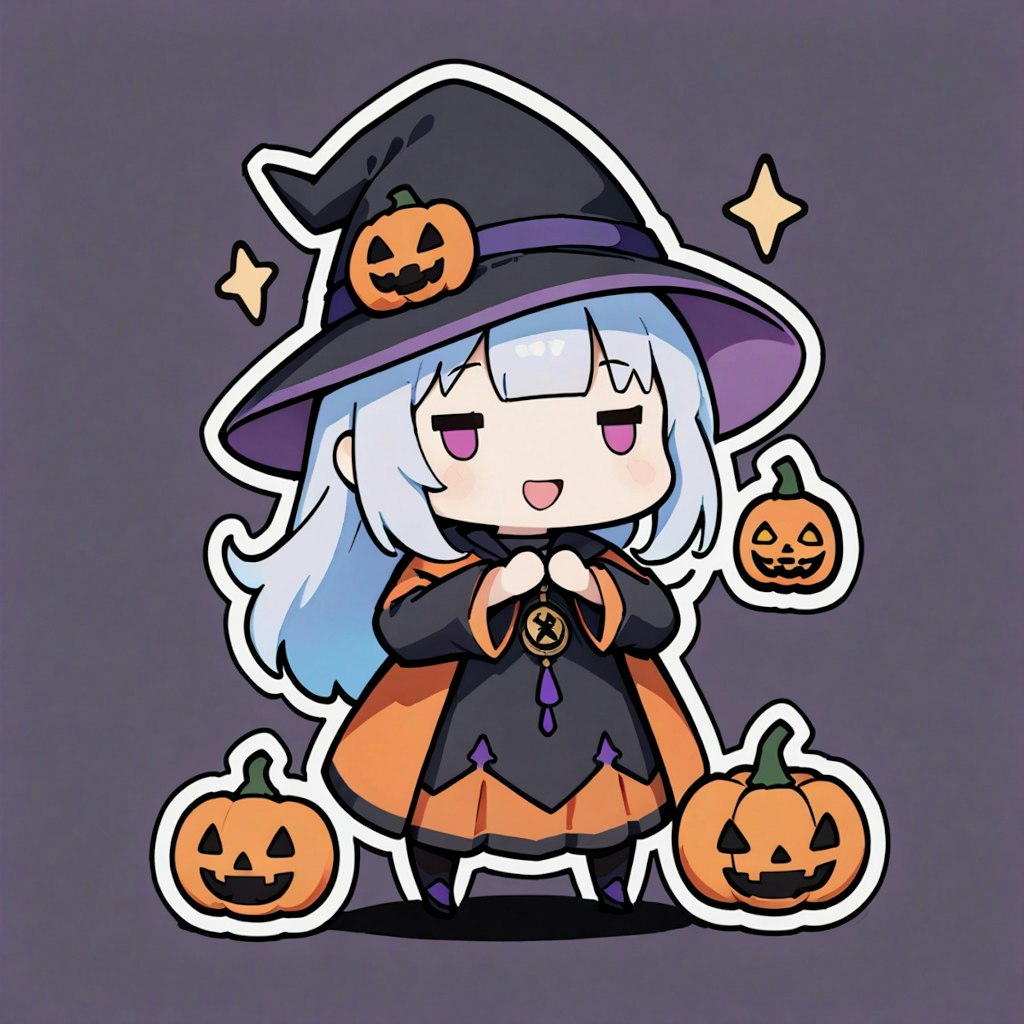 ハロウィン魔女少女