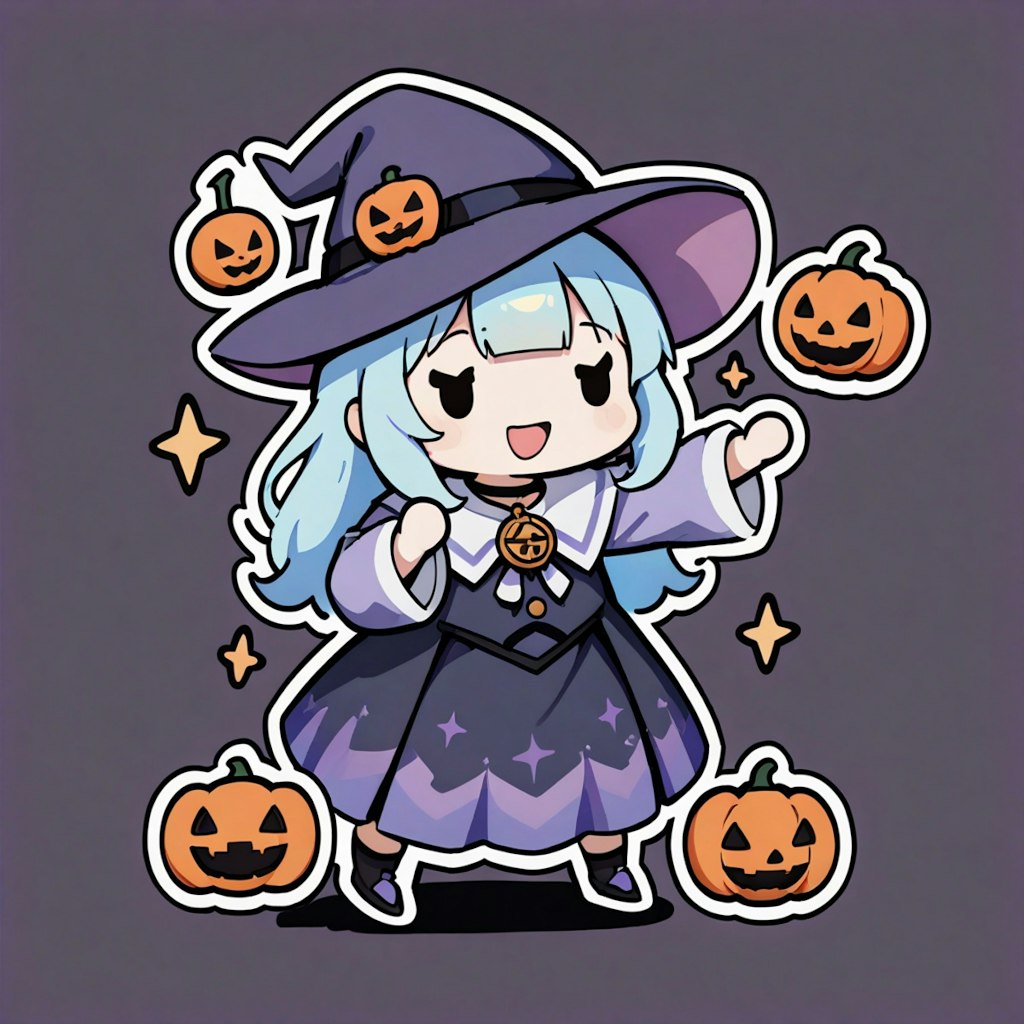 ハロウィン魔女少女