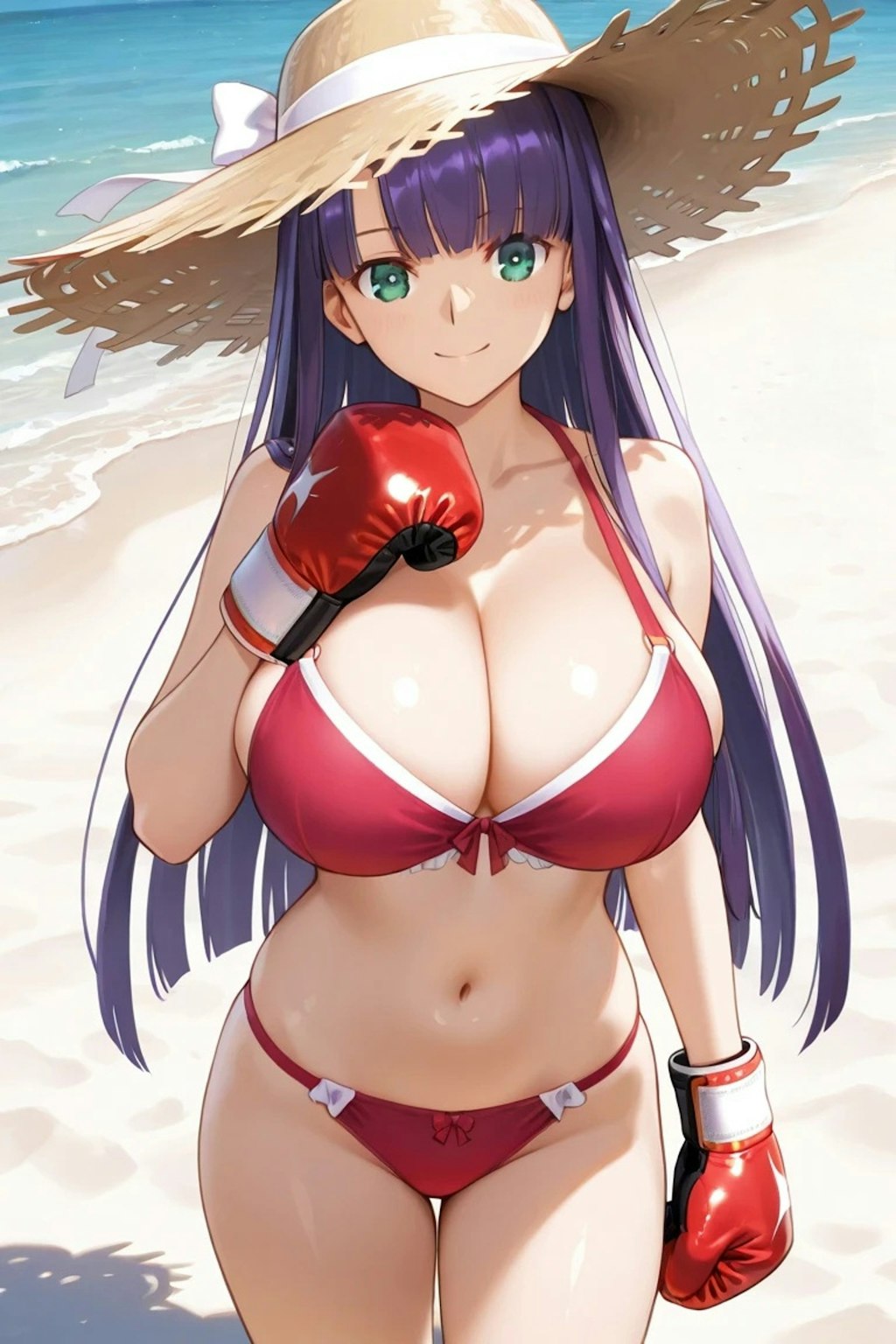 「Fate」のマルタにボクシンググローブを装着させました