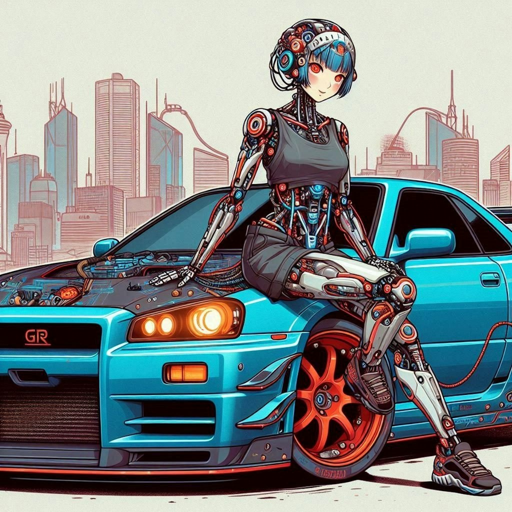 残念な最強おっぱいのメカ車娘🚗