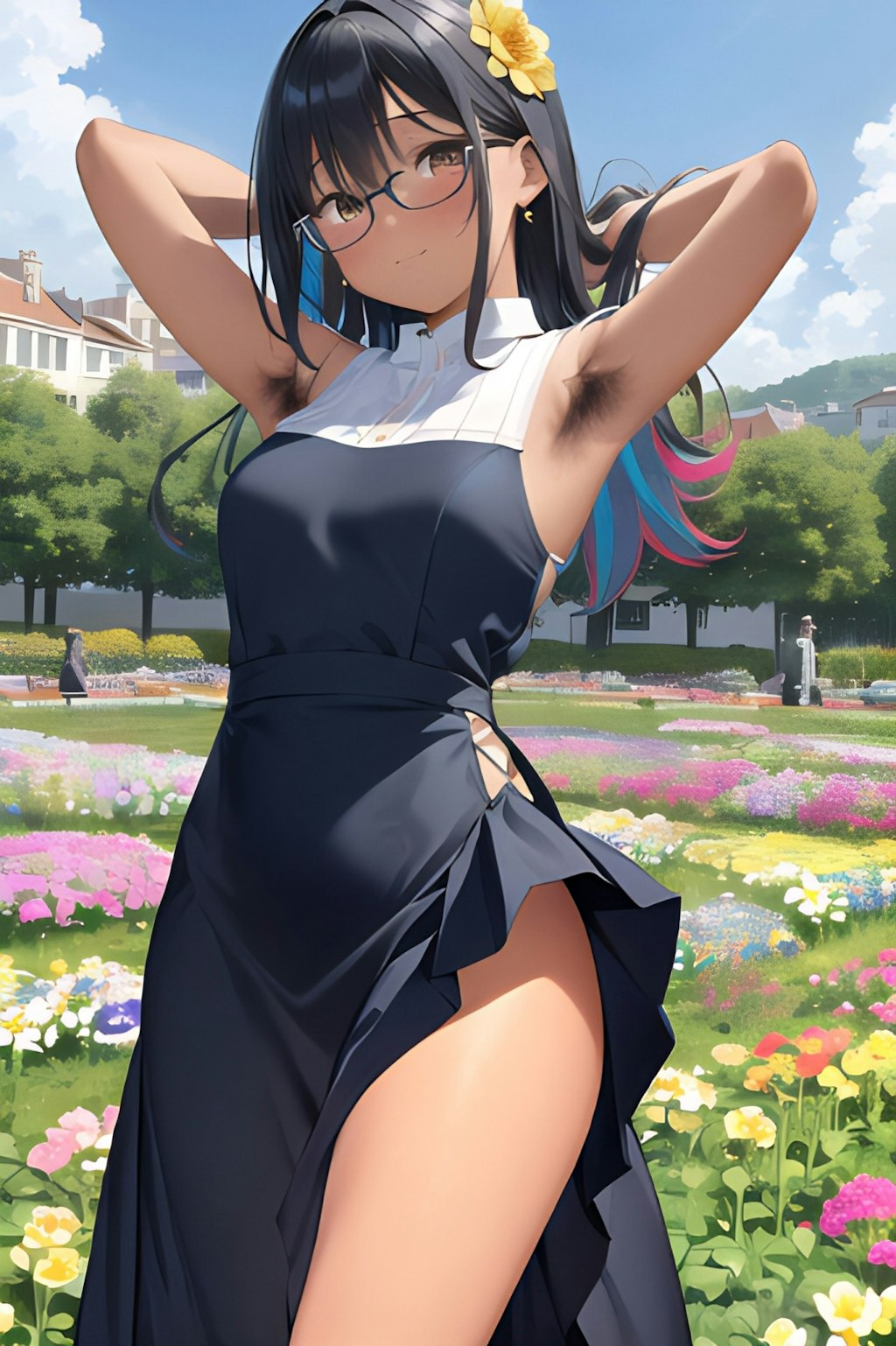 花の公園の女の子②