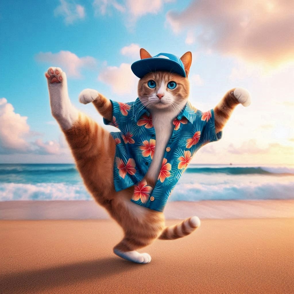 海の日の猫