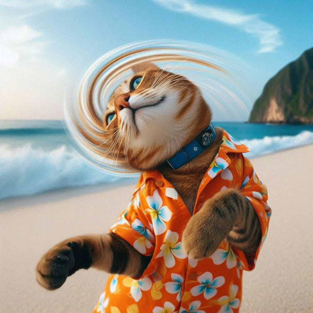 海の日の猫