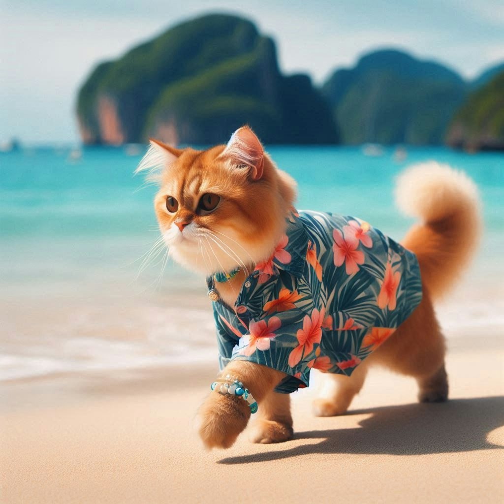 海の日の猫