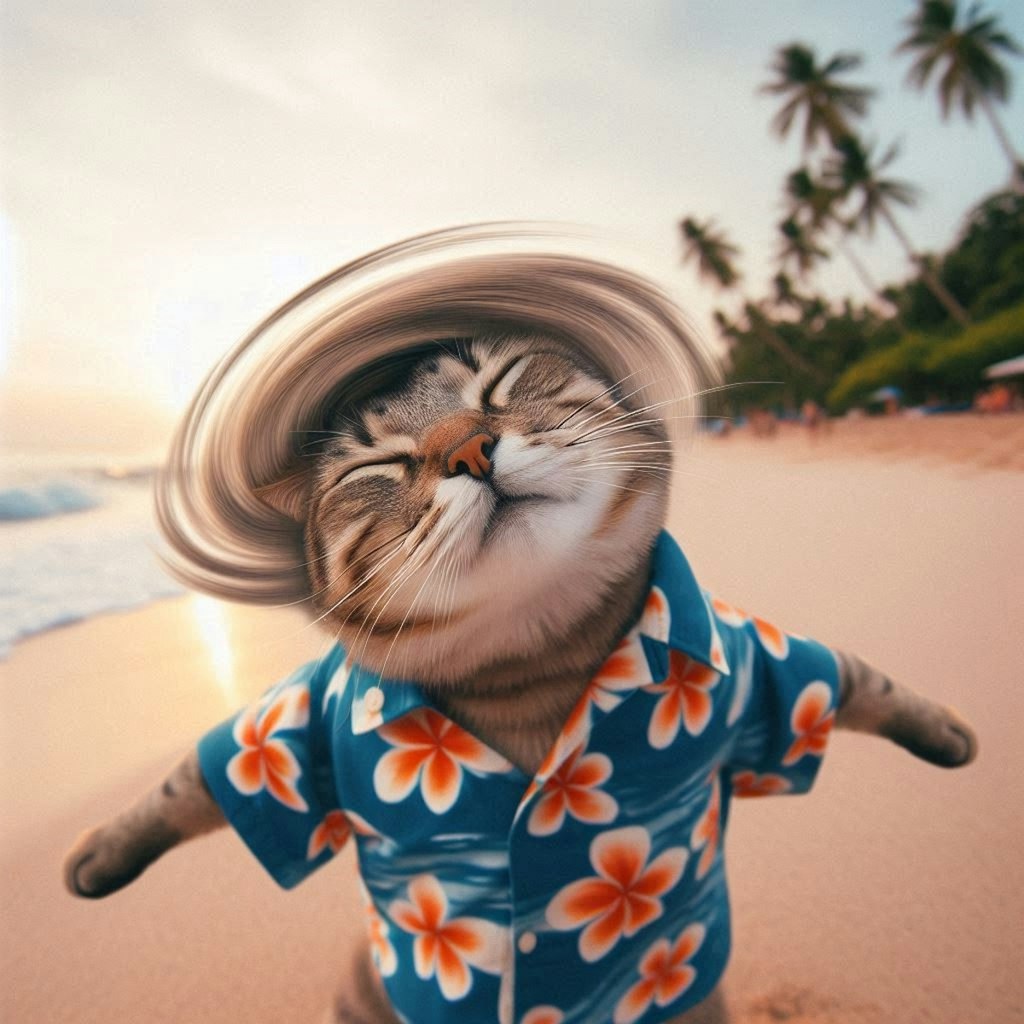 海の日の猫