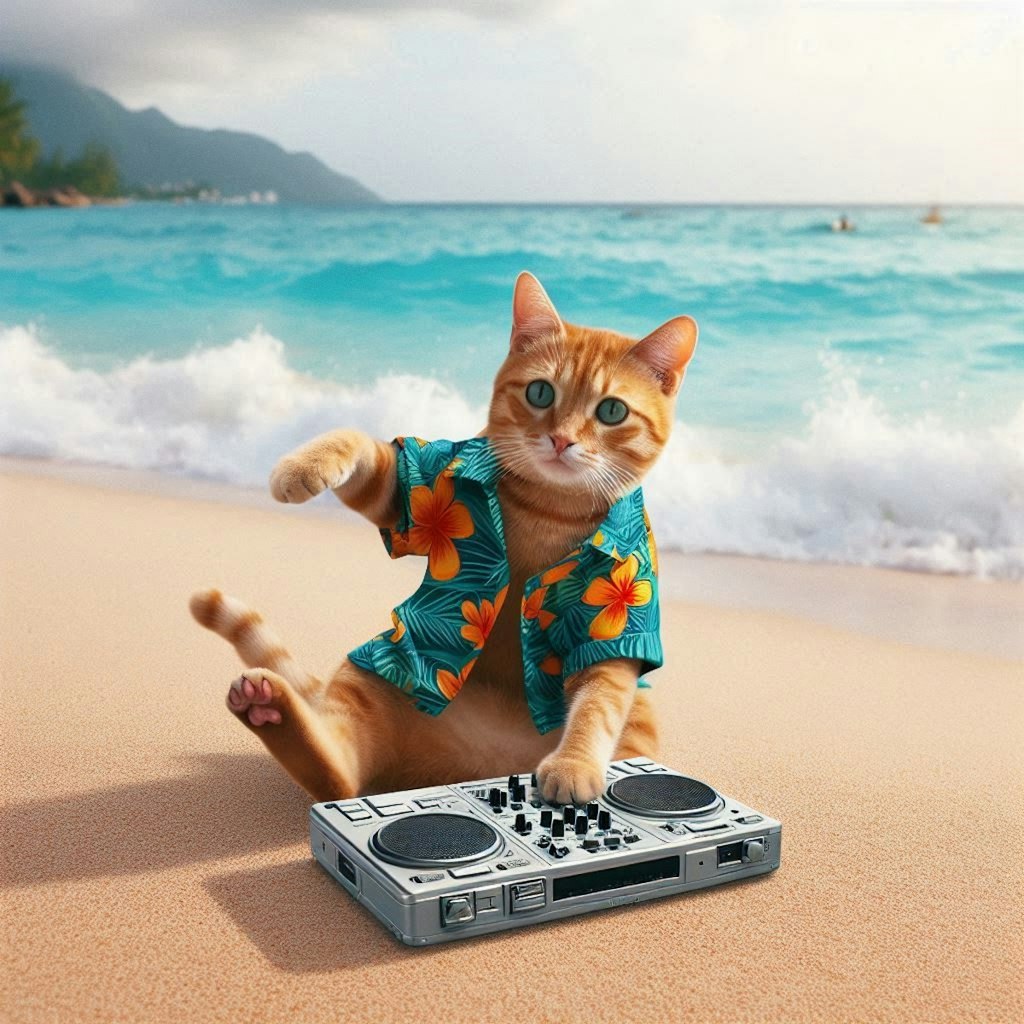 海の日の猫