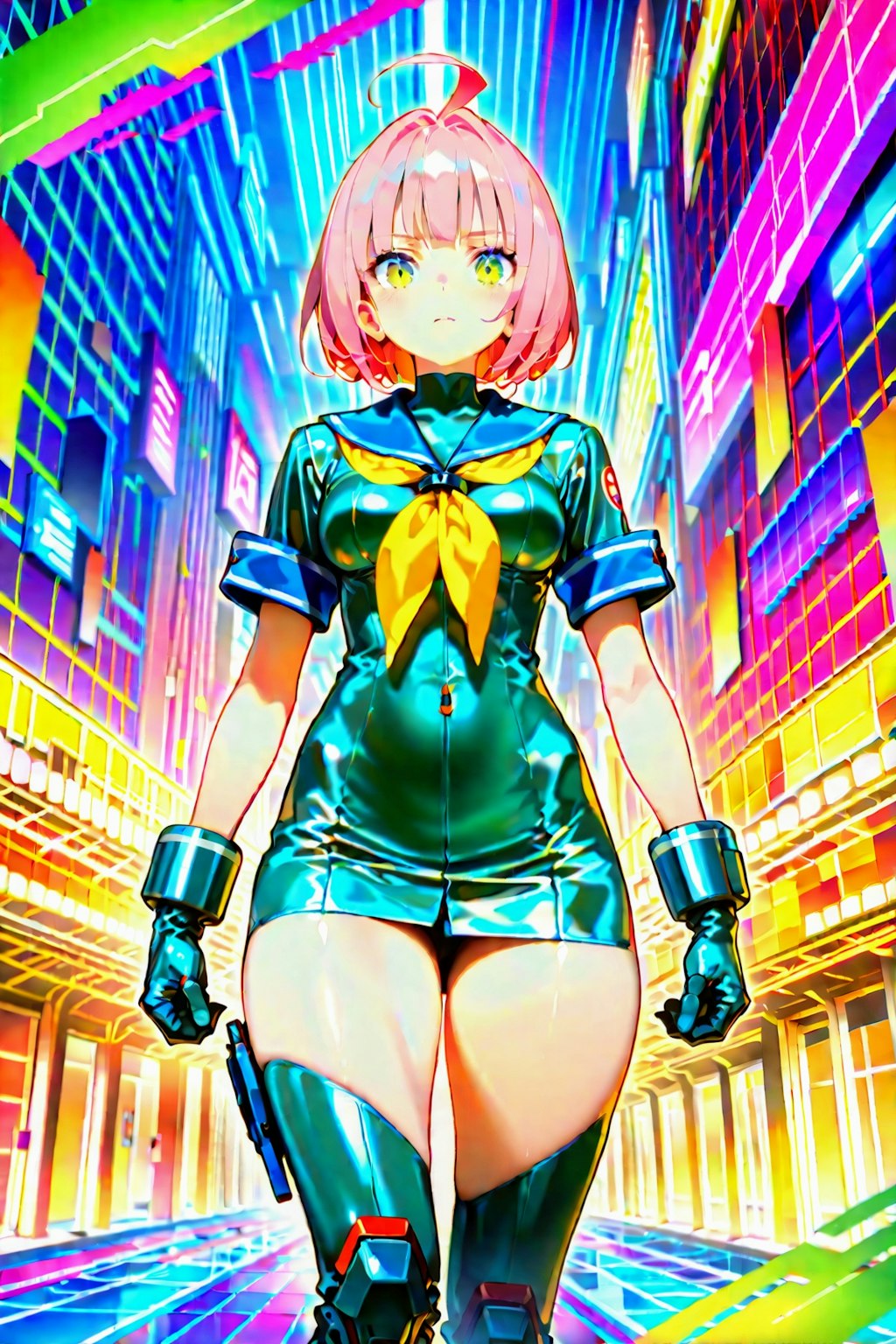 ピンク髪ボブカットお姉やん🩷12(ボツ画)