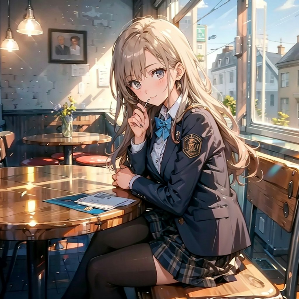 cafeにて