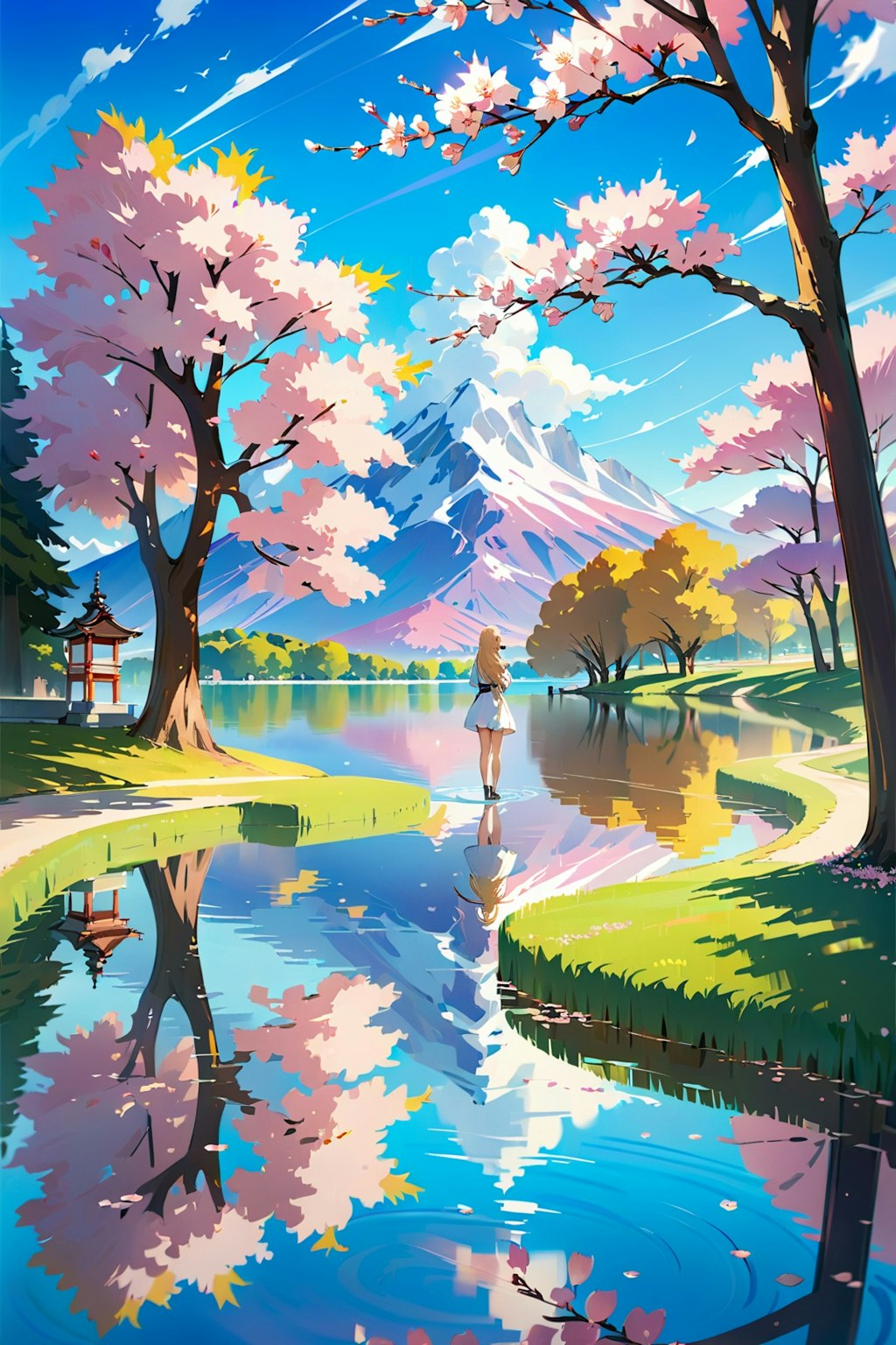 桜を見に旅行