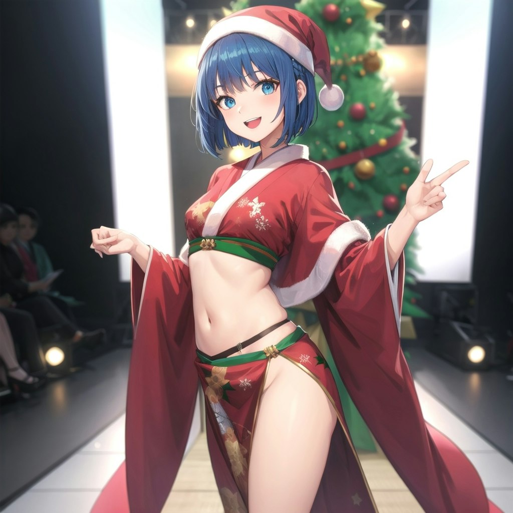 和服でクリスマス