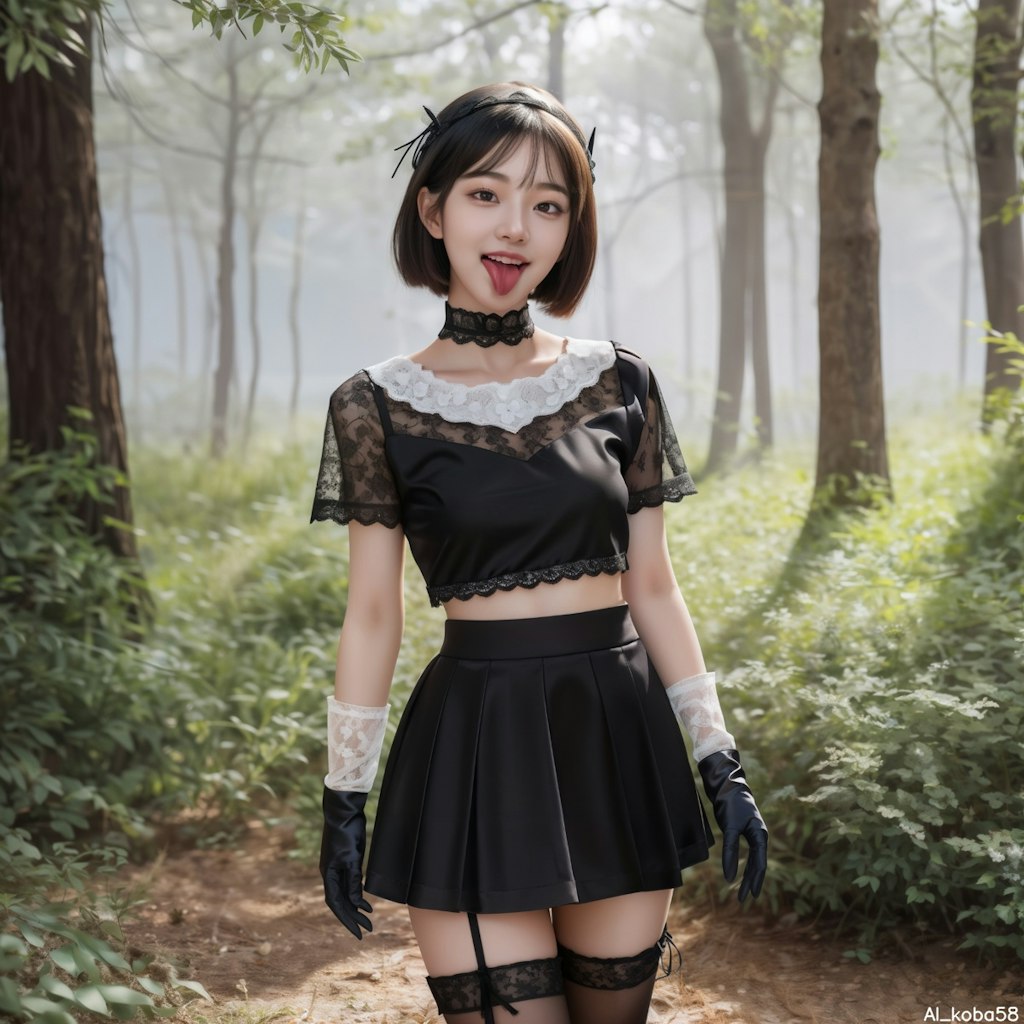 Vol17_lace tops+mini skirt