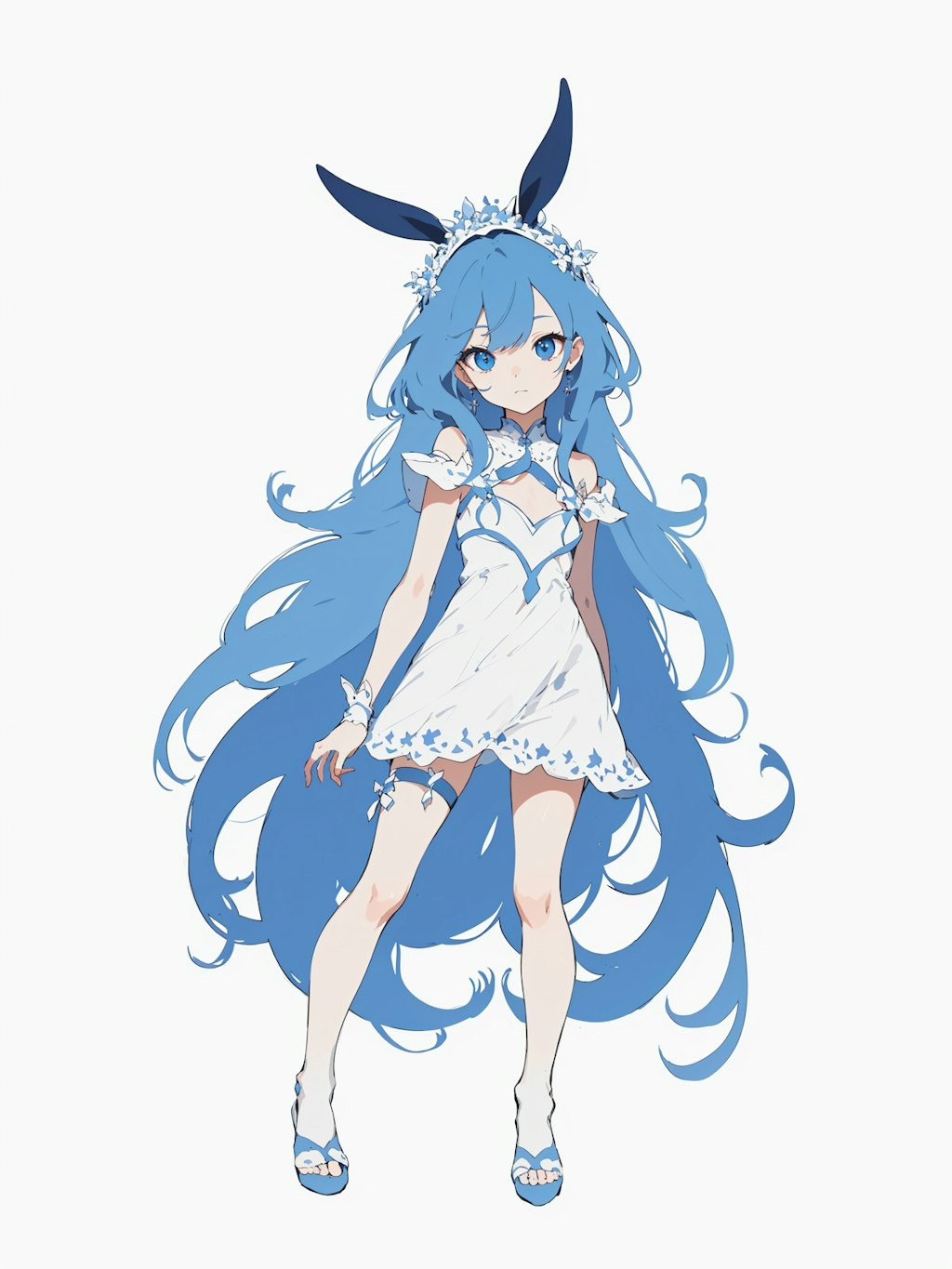 blue chibi girl