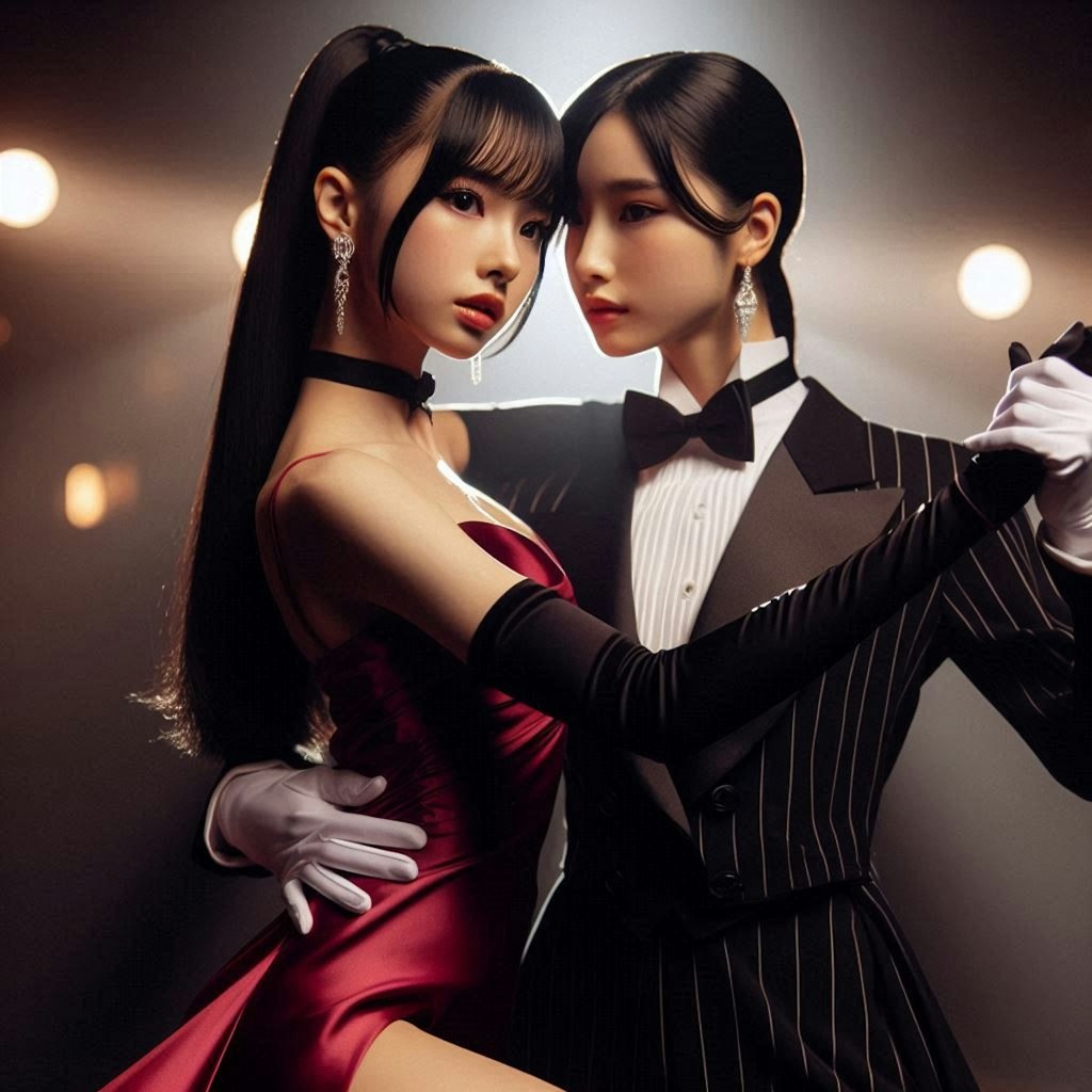 タンゴをリードする執事ちゃん