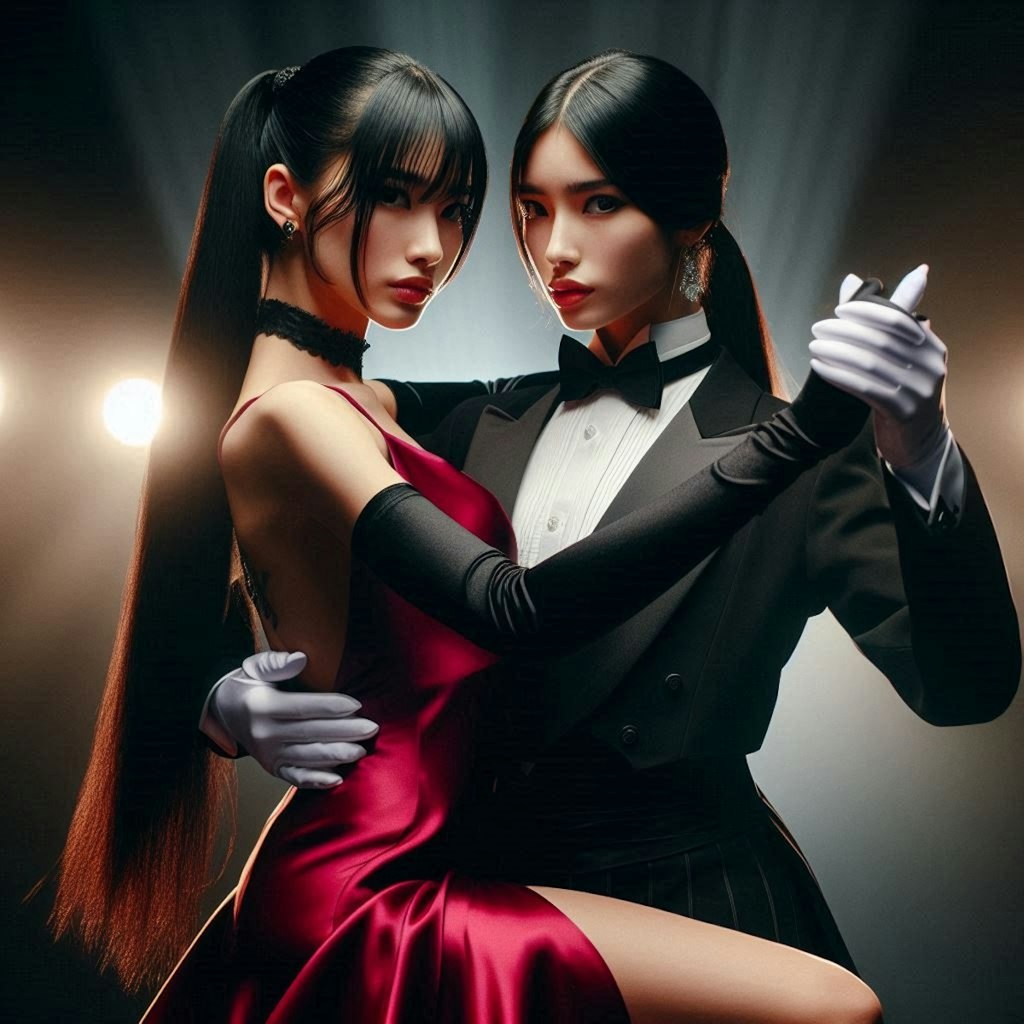 タンゴをリードする執事ちゃん