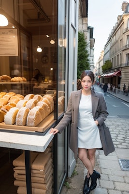 パリの高級パン屋さんに来ました