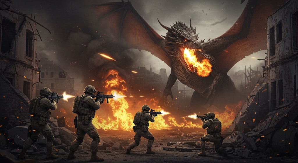 兵士 vs ドラゴン