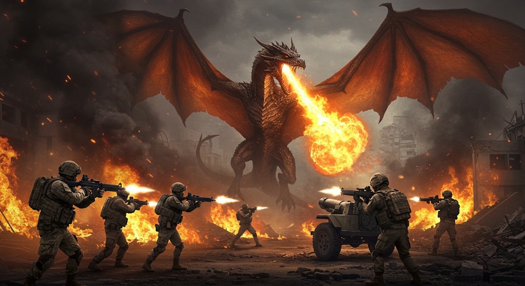 兵士 vs ドラゴン